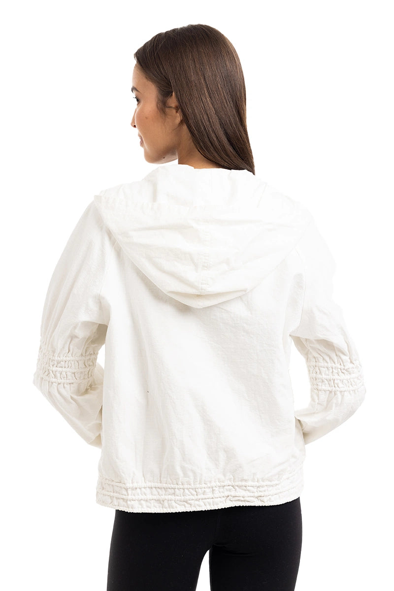Cloud White Wholesale Lightweight Hooded Jacket