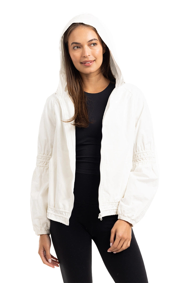 Cloud White Wholesale Lightweight Hooded Jacket