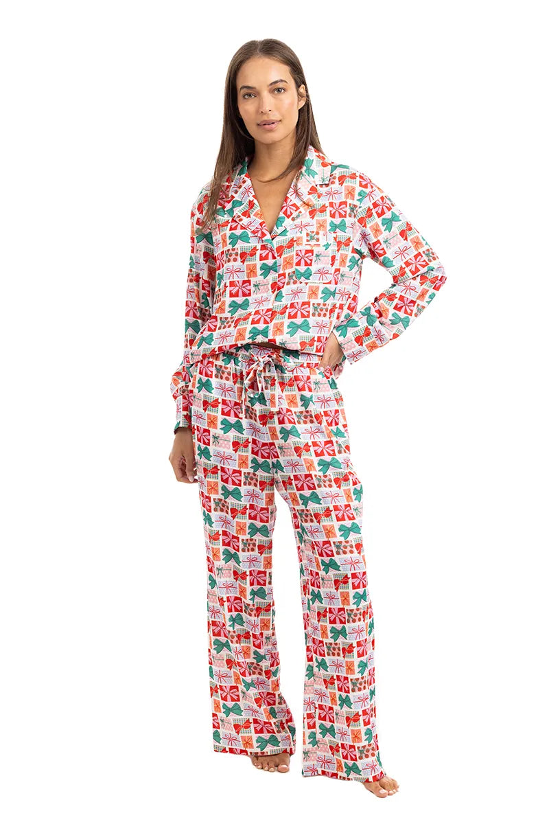 Wrapped Presents with Bows Wholesale Pajama Pants Set