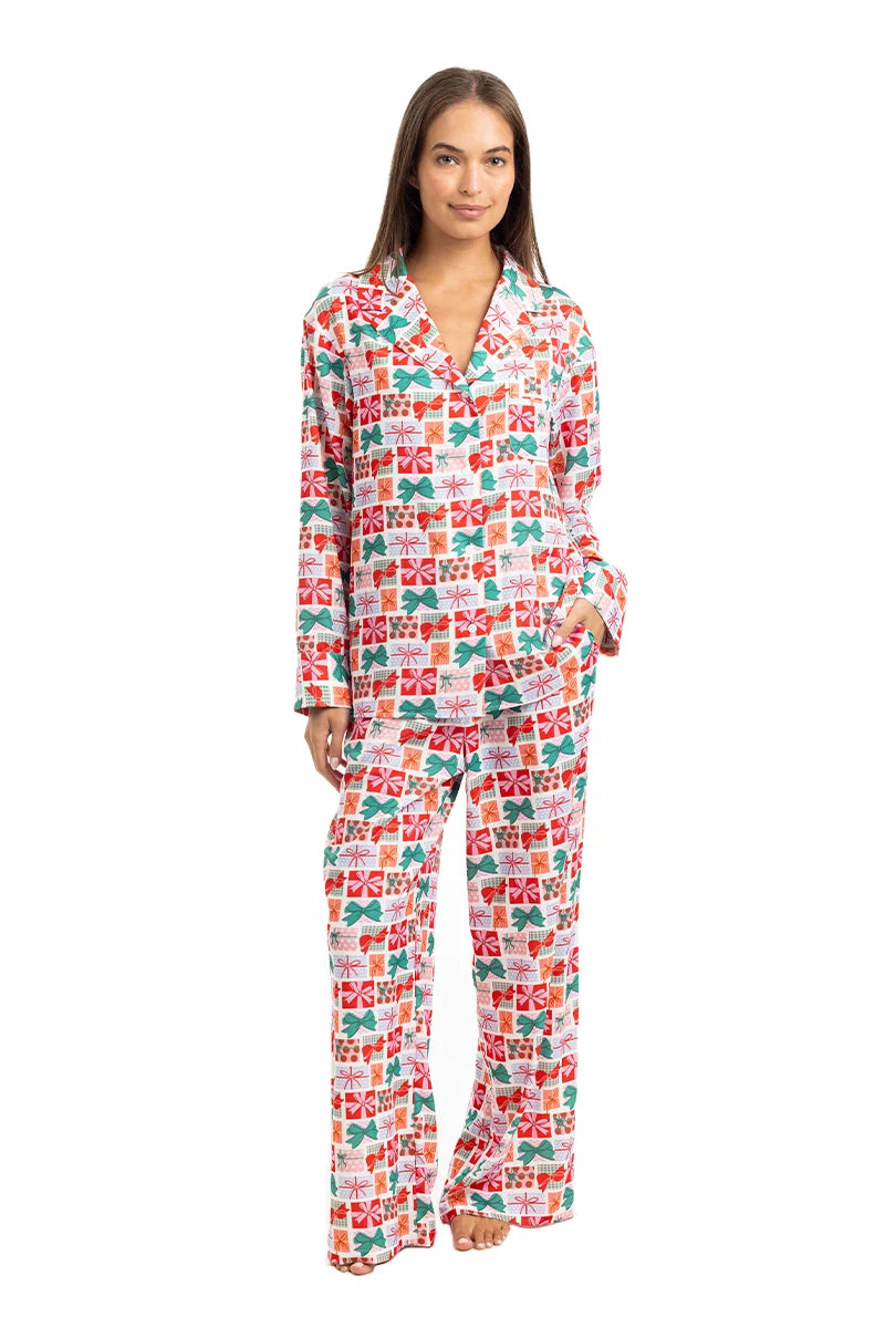 Wrapped Presents with Bows Wholesale Pajama Pants Set