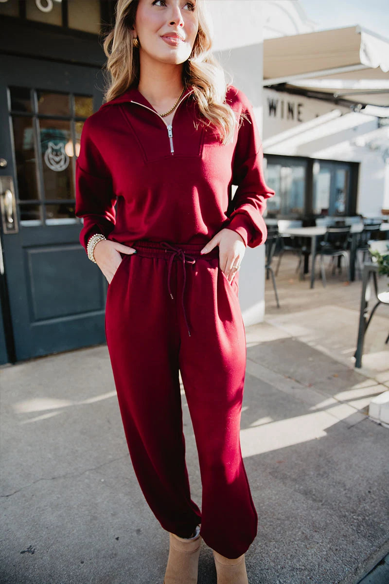 Wine Wholesale Pullover Two-Piece Set