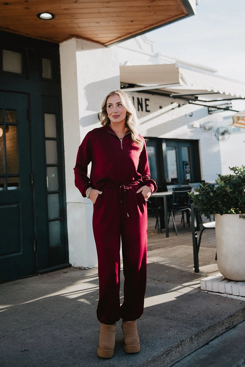 Wine Wholesale Pullover Two-Piece Set