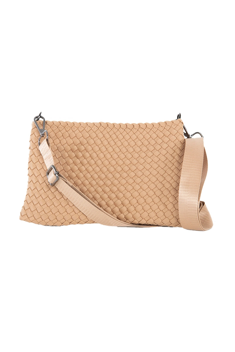Camel Woven Wholesale Everywhere Crossbody Bags