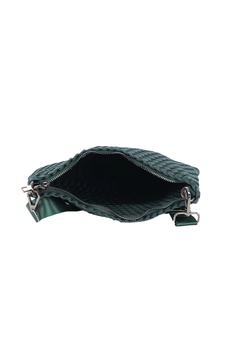 Forest Green Woven Everywhere Crossbody
