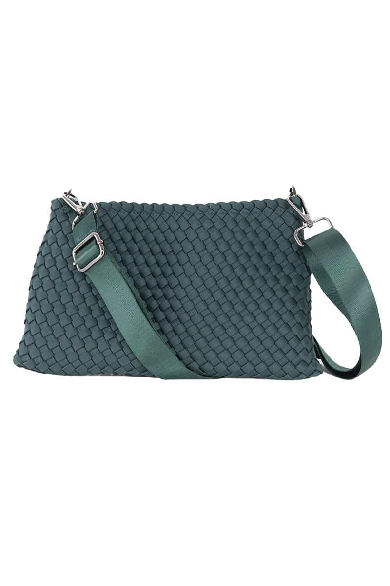 Forest Green Woven Everywhere Crossbody