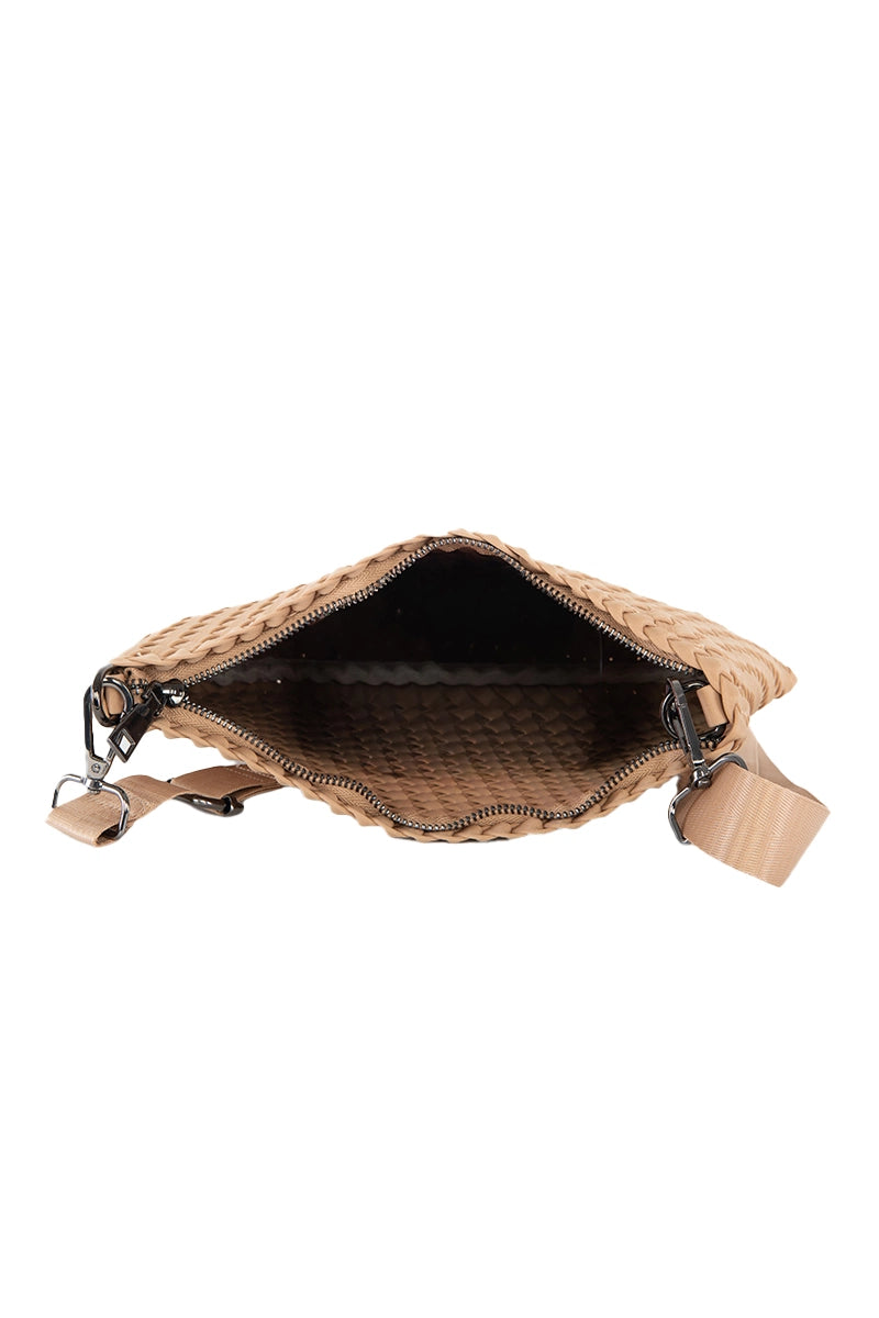 Camel Woven Wholesale Everywhere Crossbody Bags