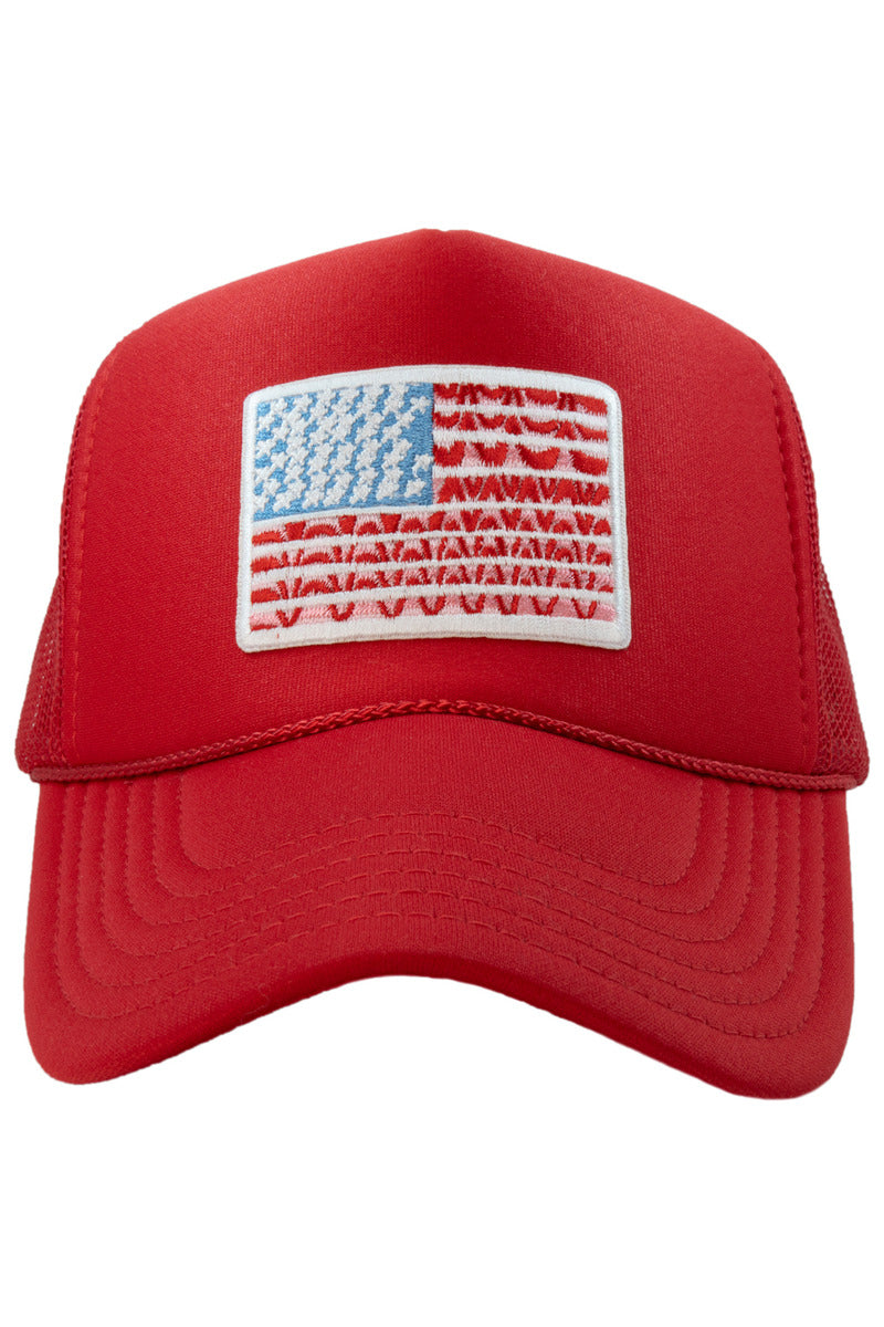 American Flag Wholesale Women's Foam Trucker Hat