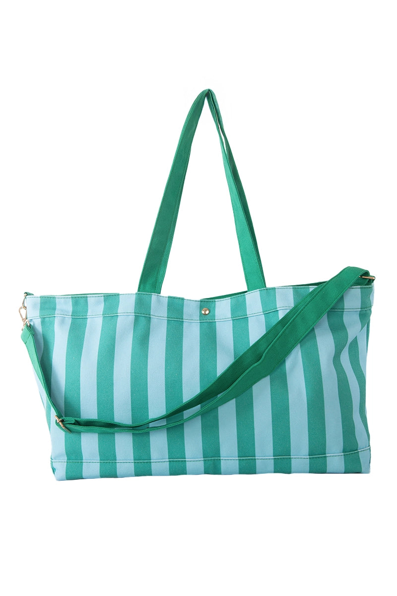 Aqua & Green Striped Sleepover Bag for Boutiques