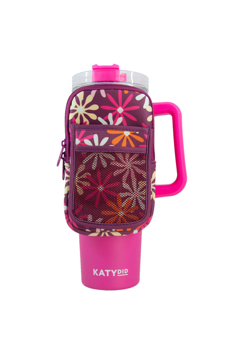 Multicolored Maroon Floral Wholesale Tumbler Zipper Pouch