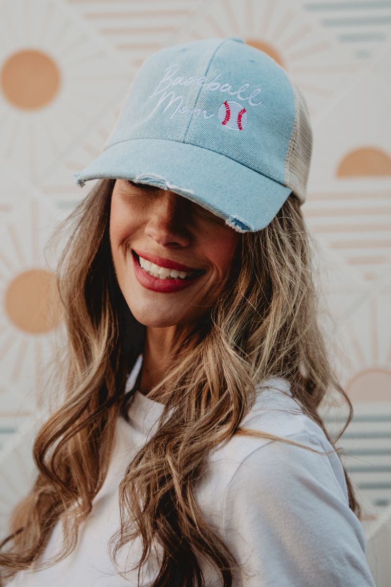 Baseball Mom Women's Trucker Wholesale Denim Hat