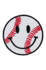 Baseball Happy Face Wholesale Iron On Hat Patch (SET OF 3)