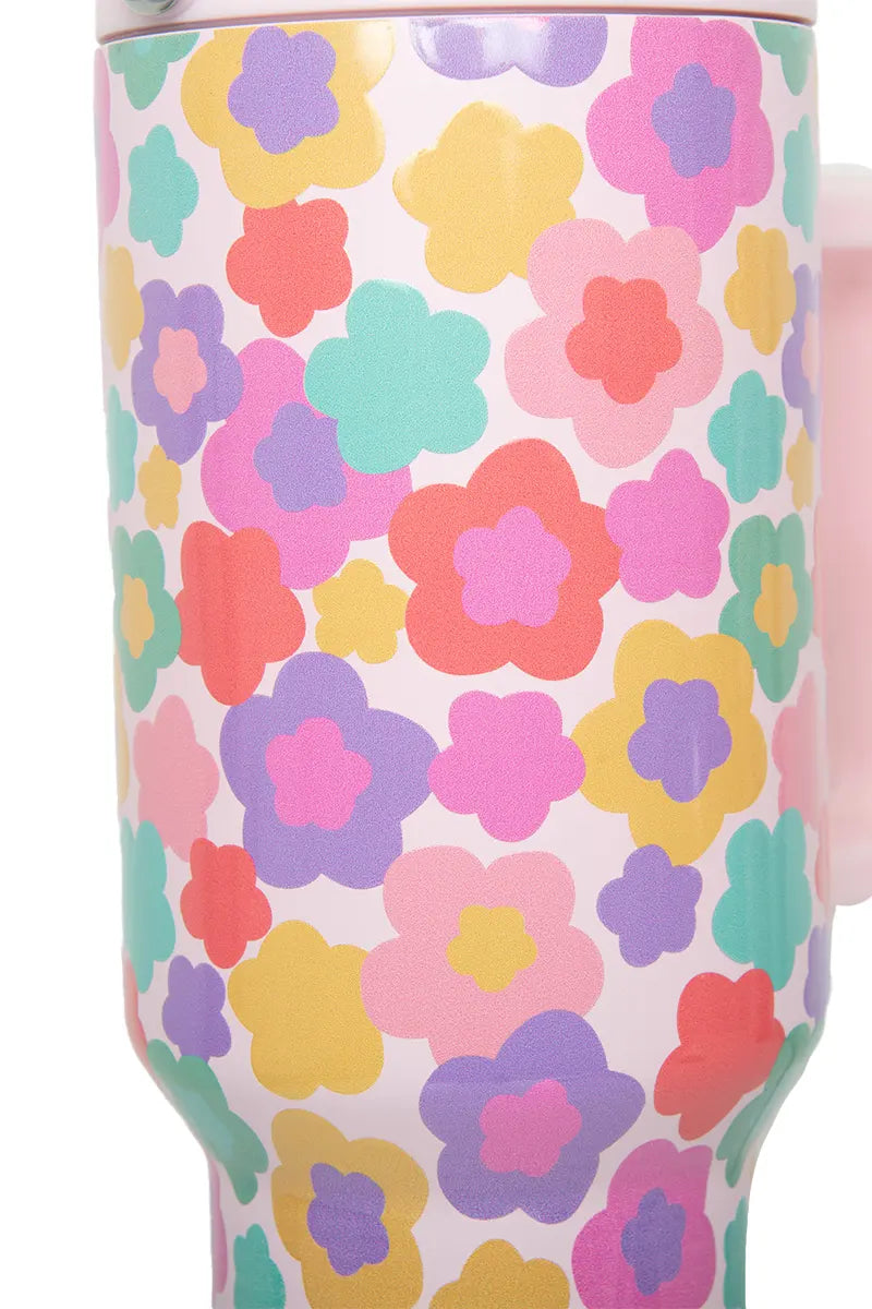 Groovy Multicolored Flowers Wholesale Drink Tumbler
