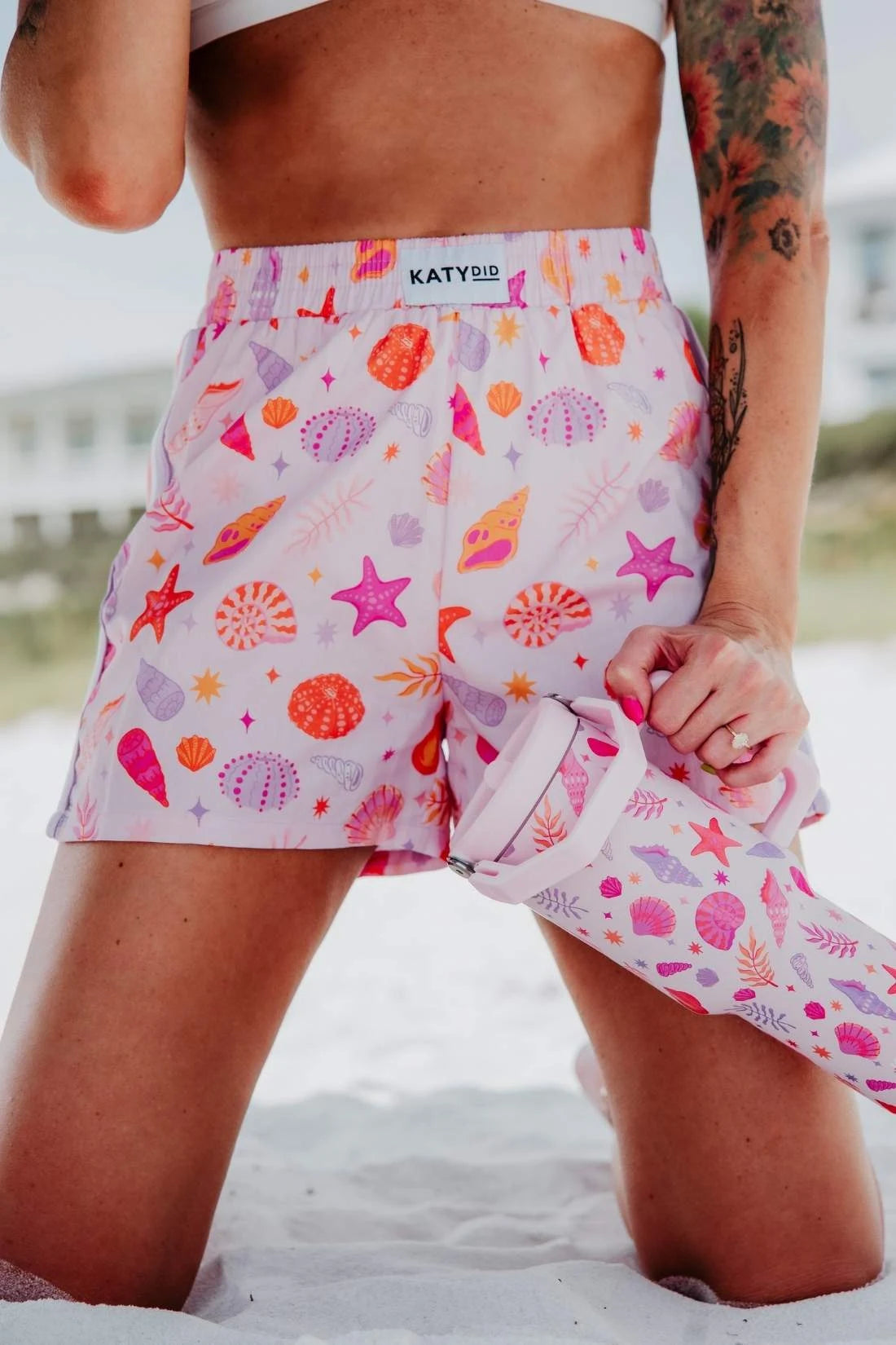 Beach Seashells Patterned Wholesale Boxers