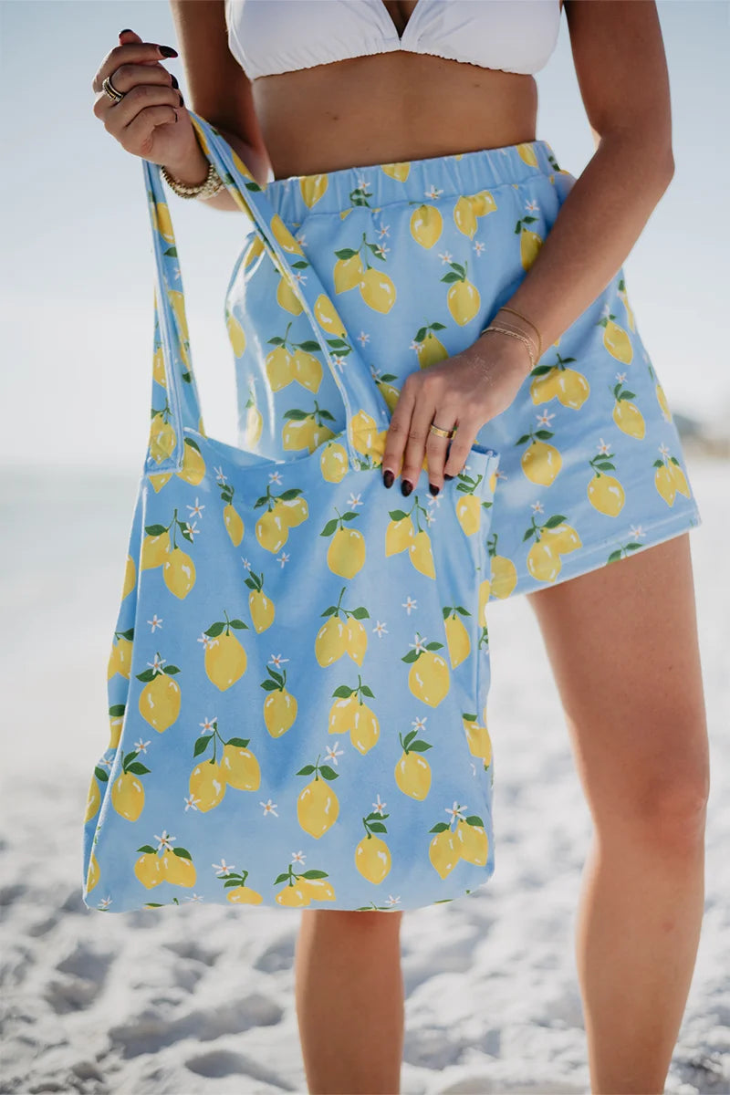 Zesty Lemons Wholesale Beach Tote Purse