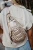 Champagne Metallic Wholesale Women's Sling Bag