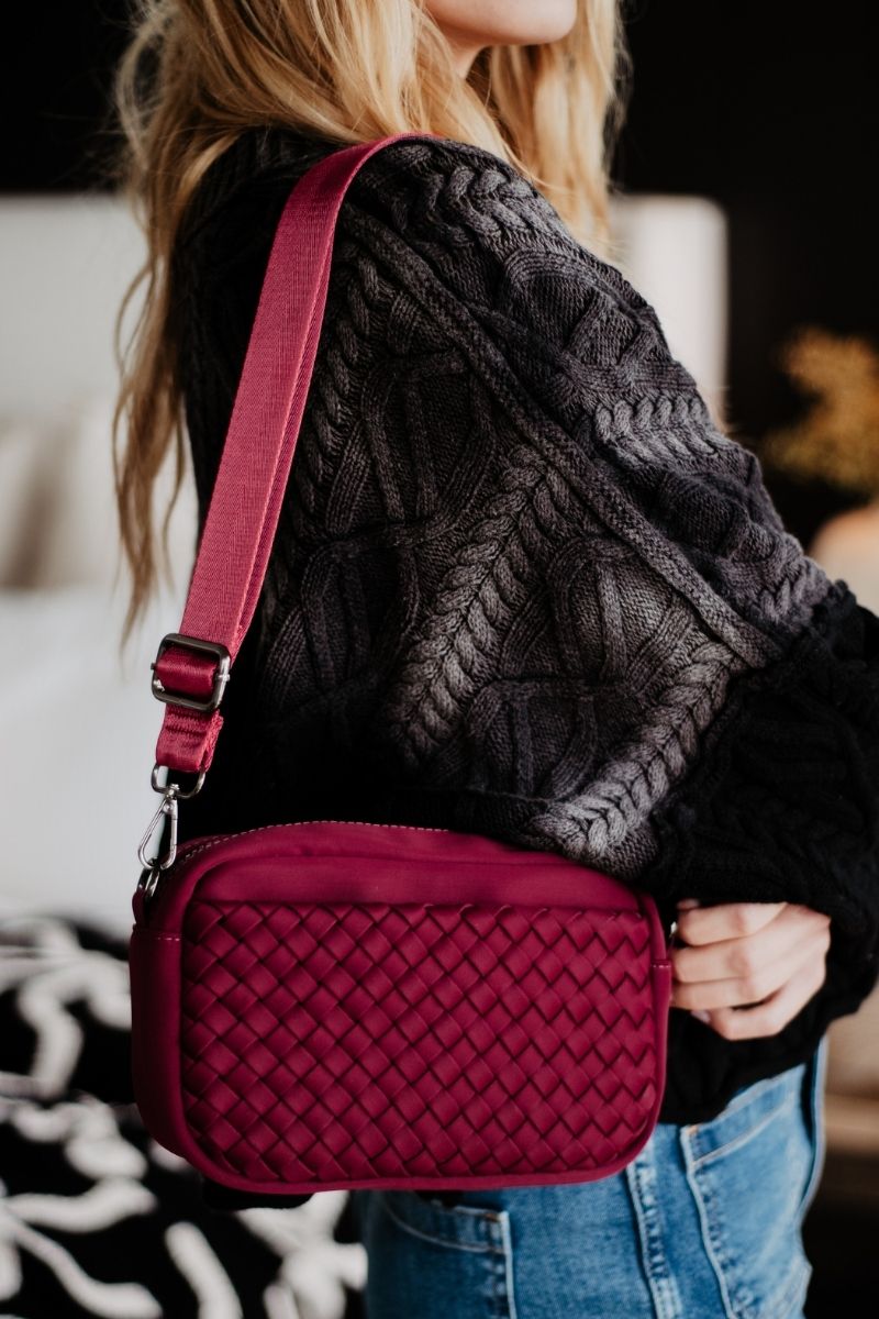 Wine Cute Woven Wholesale Crossbody Bag