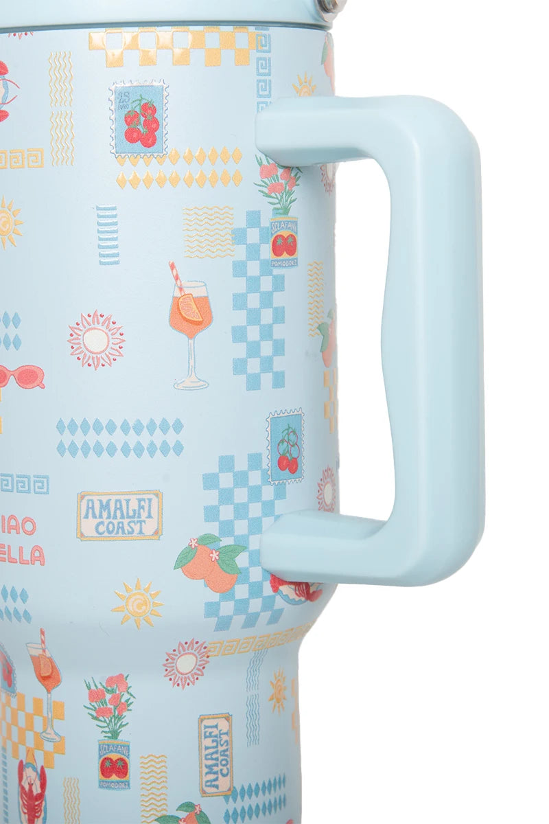 Italian Summer Wholesale Tumbler with Straw