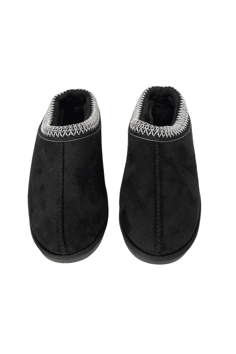 Black Embroidered Women's Wholesale House Slippers