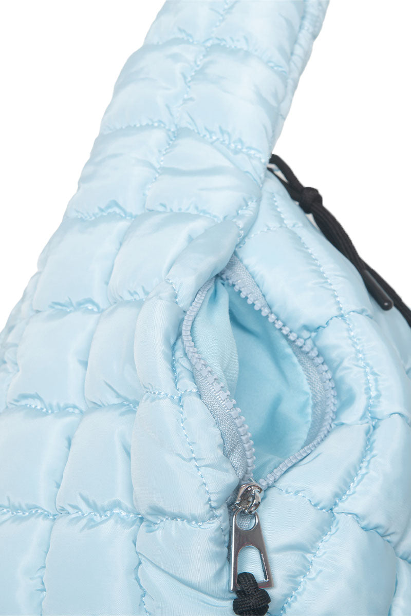 Light Blue Wholesale Puffer Quilted Tote Bag