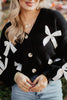 Satin Bow Wholesale Cardigan Women's Sweaters