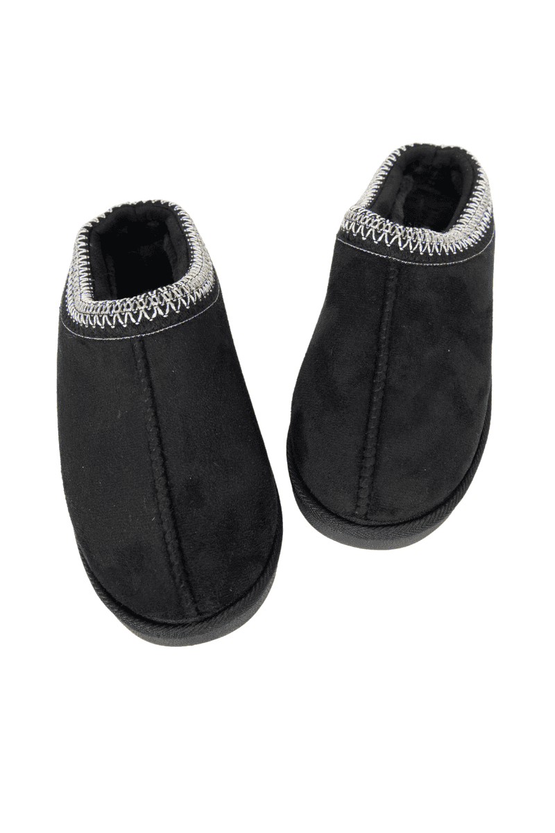 Black Embroidered Women's Wholesale House Slippers