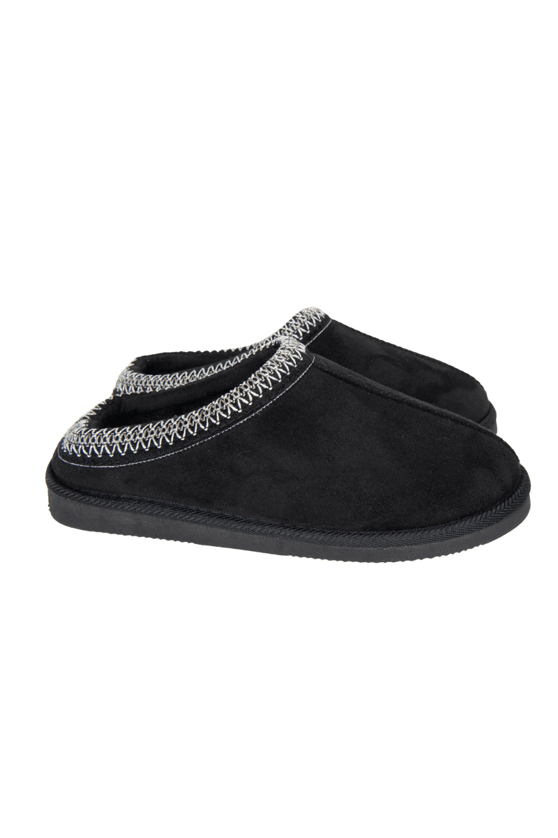 Black Embroidered Women's Wholesale House Slippers