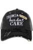 Black and Gold Hair Don't Care Hat