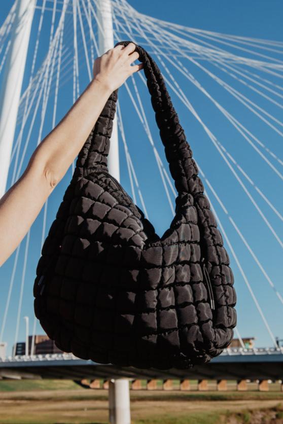 Black Wholesale Puffer Tote Bag