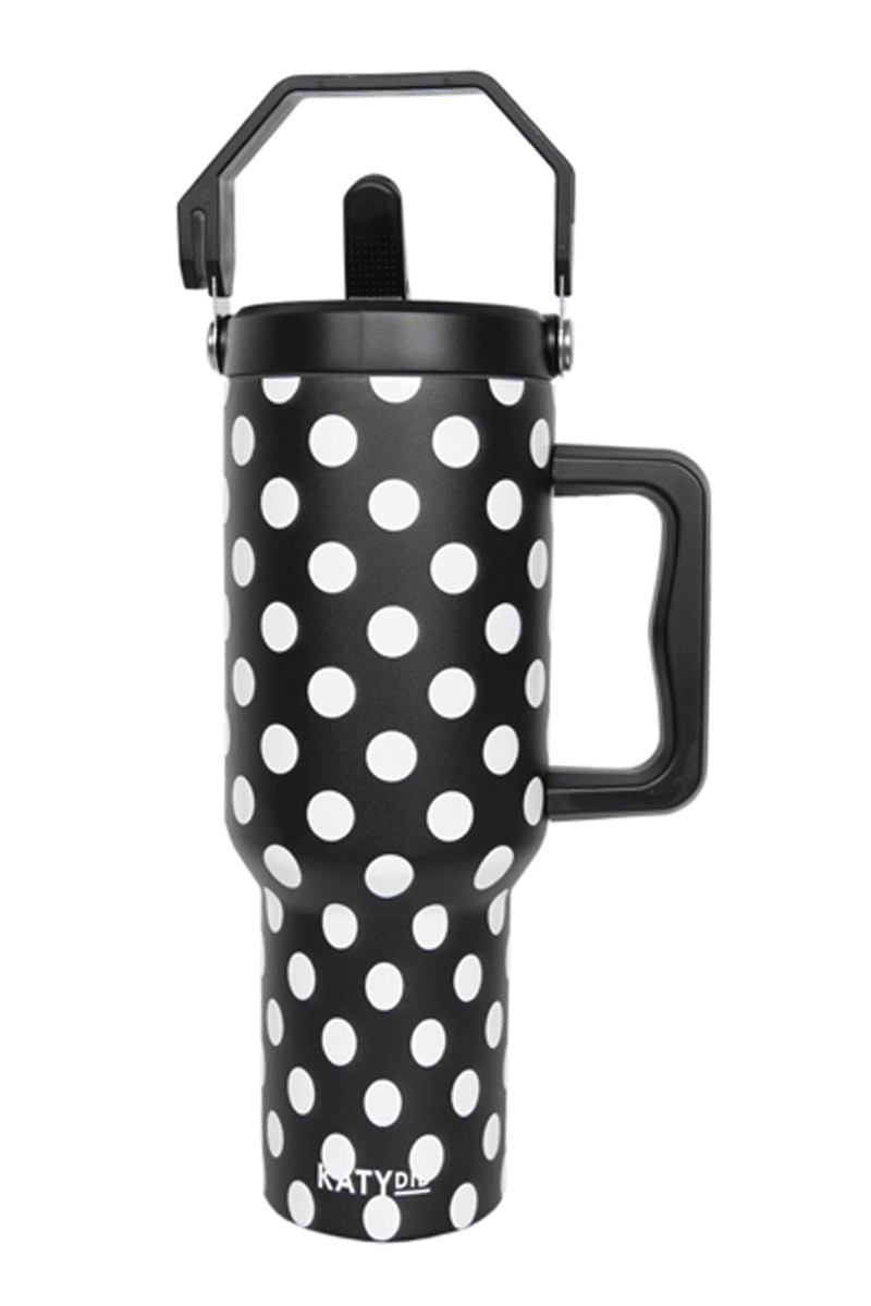 Black & White Polka Dots Wholesale Tumbler Cup