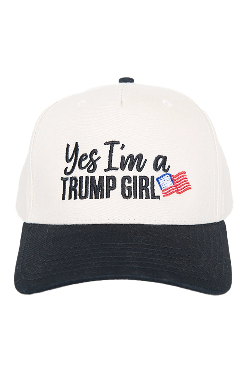 Yes, I'm A Trump Girl Two-Toned Vintage Hat for Women