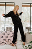 Black Wholesale Jogger Pants Two Piece Set