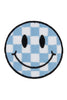 Blue Checker Happy Face Wholesale Iron On Hat Patch (SET OF 3)