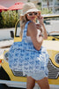 Light Blue Toile Coquette Bows Wholesale Classic Weekender