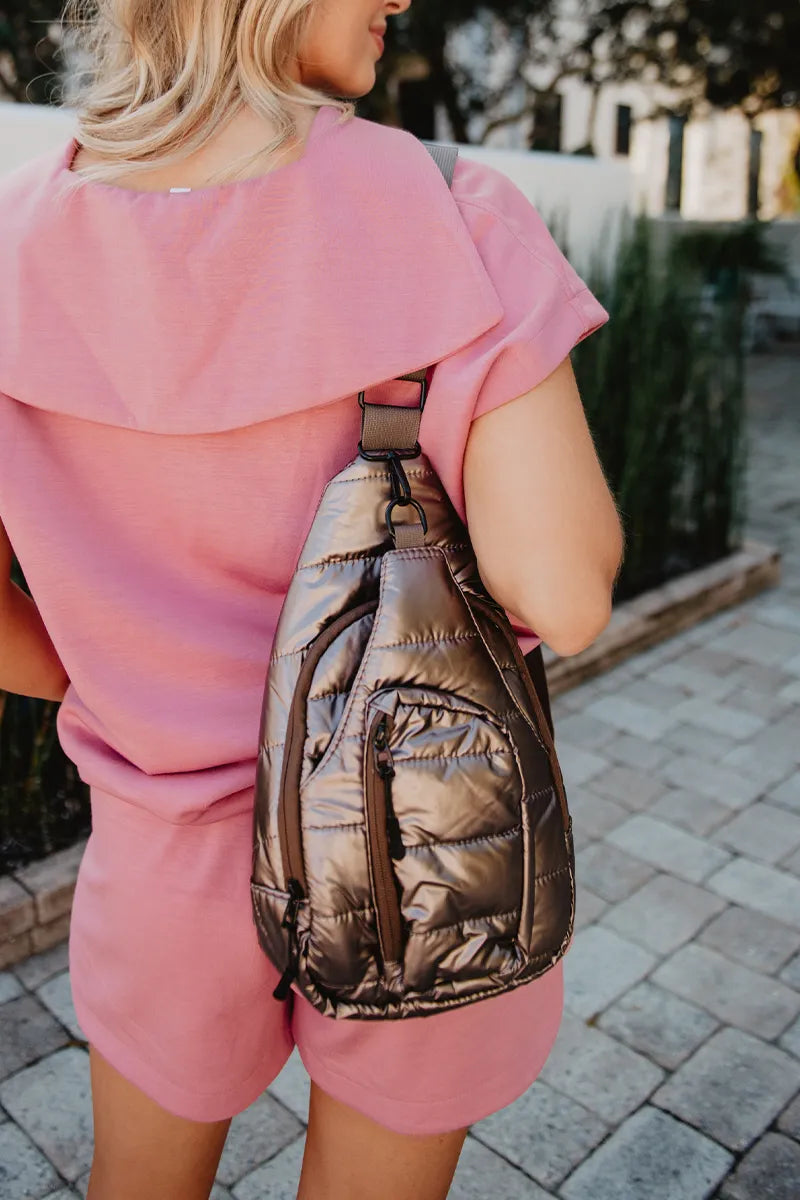 Bronze Metallic Wholesale Sling Bag Women