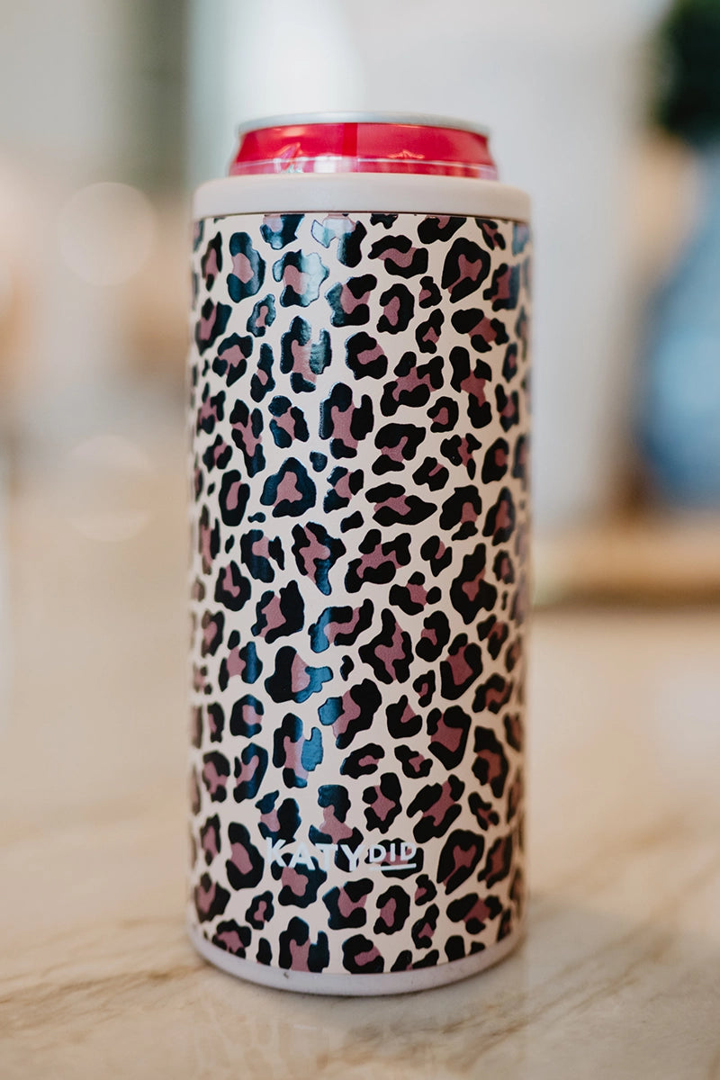 Brown Leopard Wholesale Slim Can Sleeve