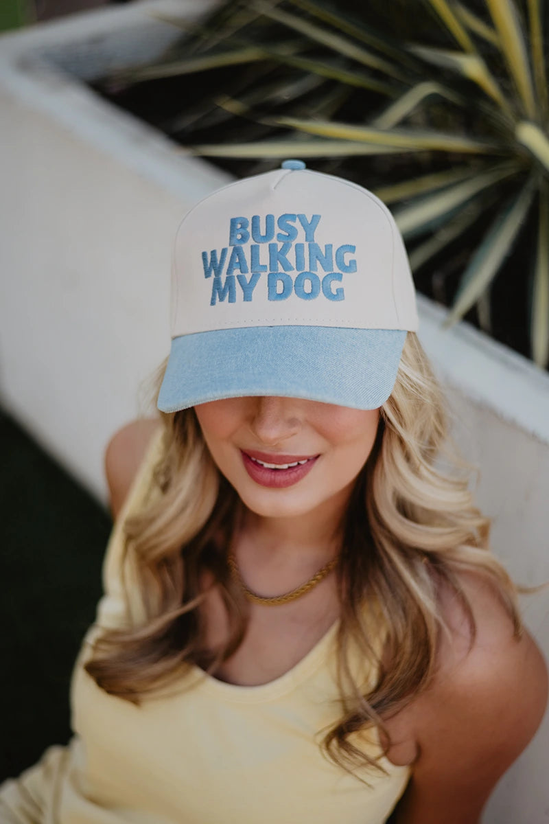 Busy Walking My Dog Wholesale Vintage Trucker Hats for Women