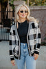 Open Front Wholesale Plaid Gold Cardigan