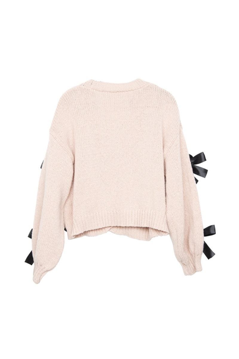 Bow Wholesale Long Sleeve Knit Cardigan
