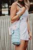 Light Blue Puffer Wholesale Water Bottle Sling Bag