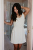 Cream Garment Washed Wholesale Flowy Summer Dress