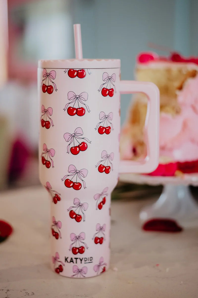 Cherry Bow Stainless Steel Wholesale Tumbler