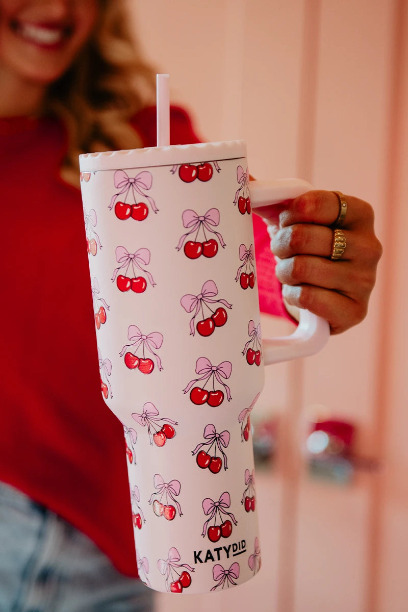 Cherry Bow Stainless Steel Wholesale Tumbler