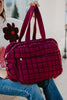 Wine Quilted Duffel Wholesale Weekender