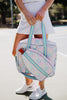 Rainbow Gingham Wholesale Pickleball Tote Bag