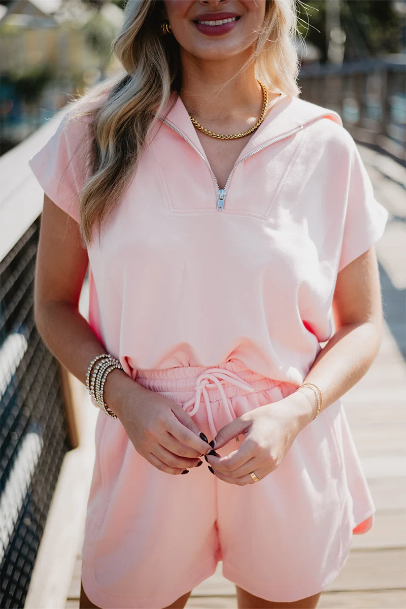 Peach Wholesale Matching Pullover Set