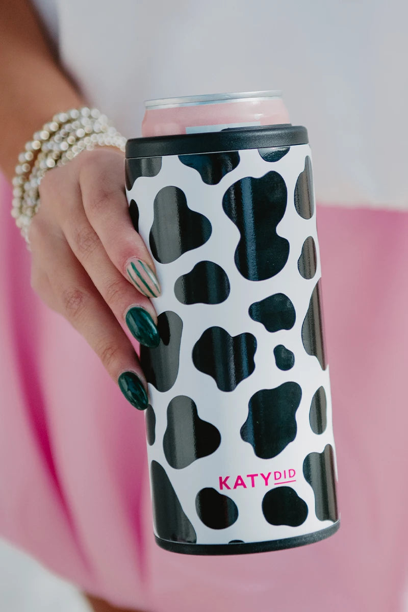 Cow Print Wholesale Slim Can Cooler