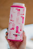 Light Pink Western Boots Wholesale Skinny Can Cooler