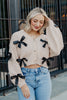Bow Wholesale Long Sleeve Knit Cardigan