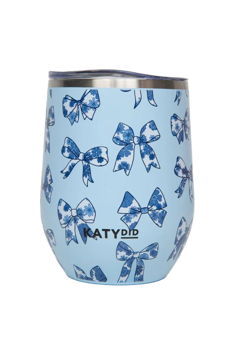 Chinoiserie Coquette Bows Wholesale Stemless Wine Tumbler