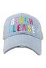 Beach Please (MULTICOLORED) Wholesale Denim Trucker Hat